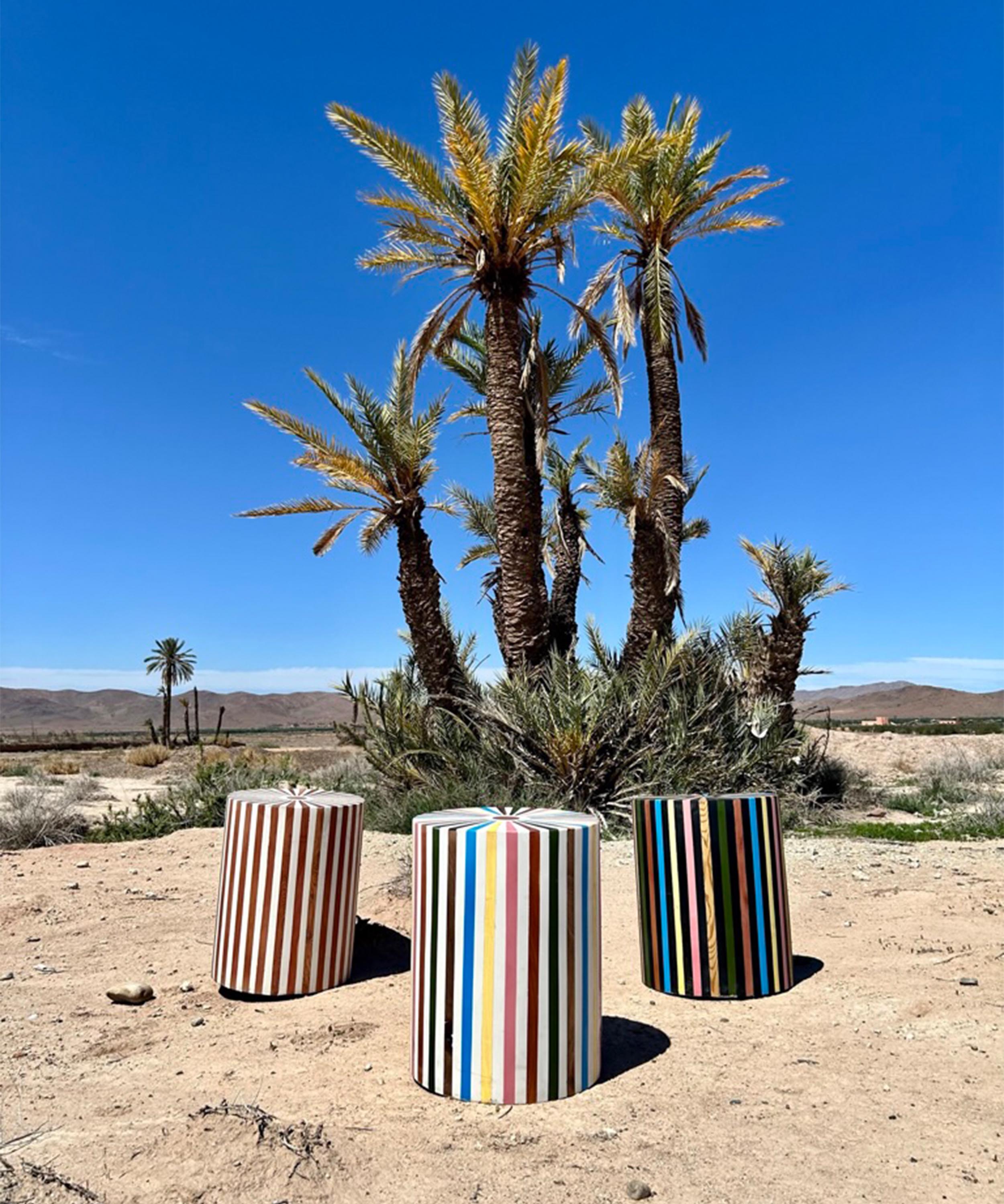 The disco side table, white multi