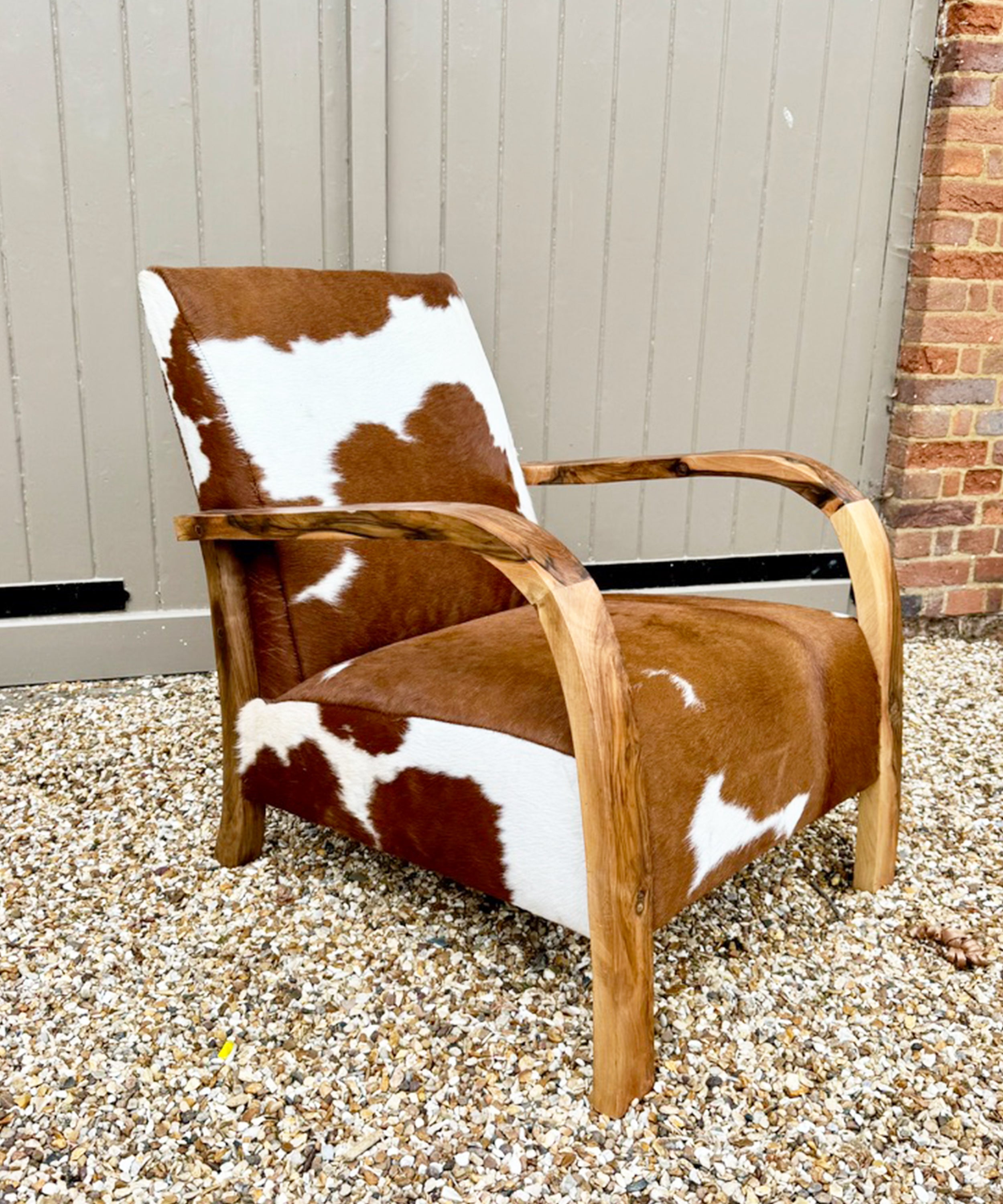 The cowhide chairs