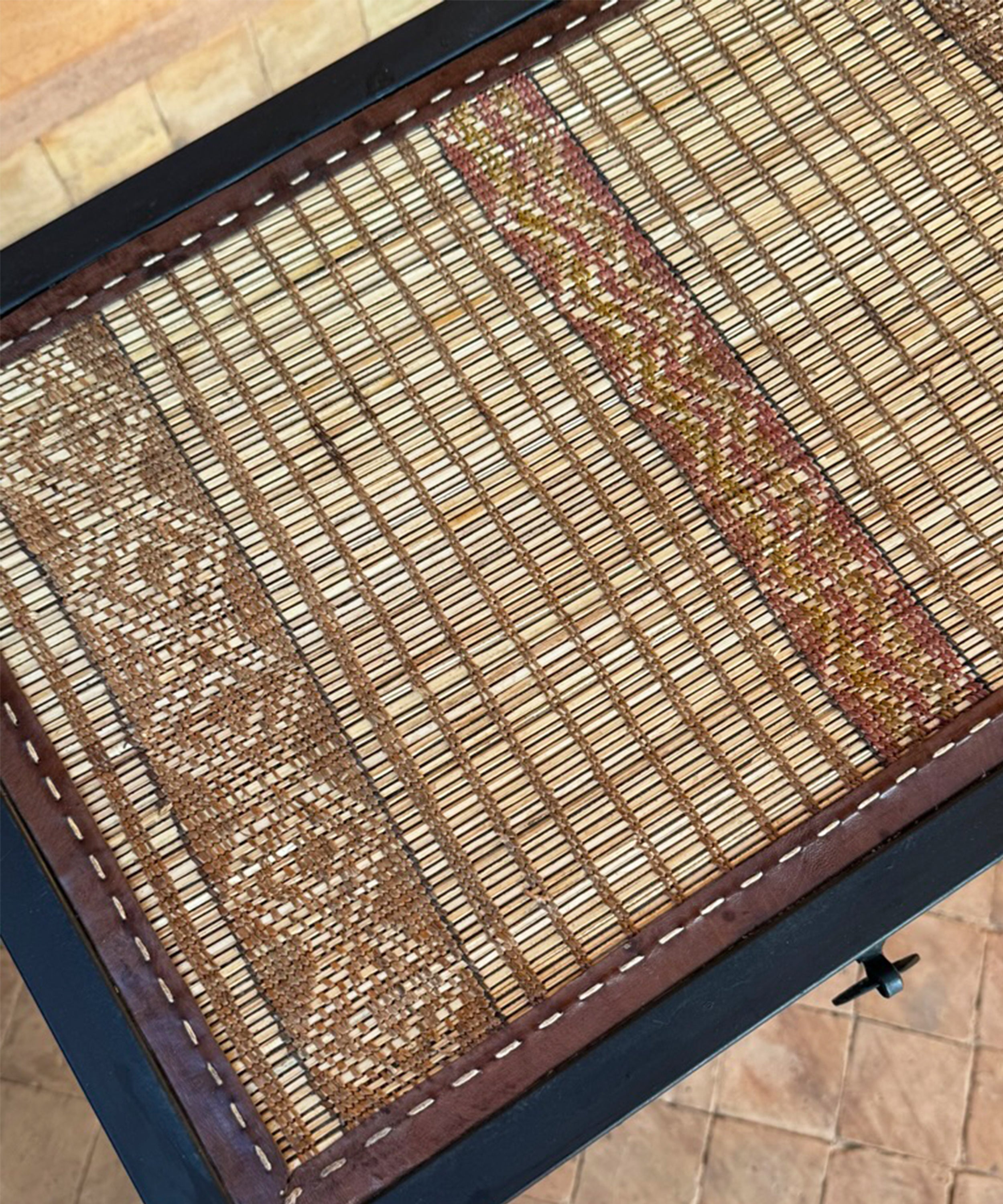 The grass matting console table