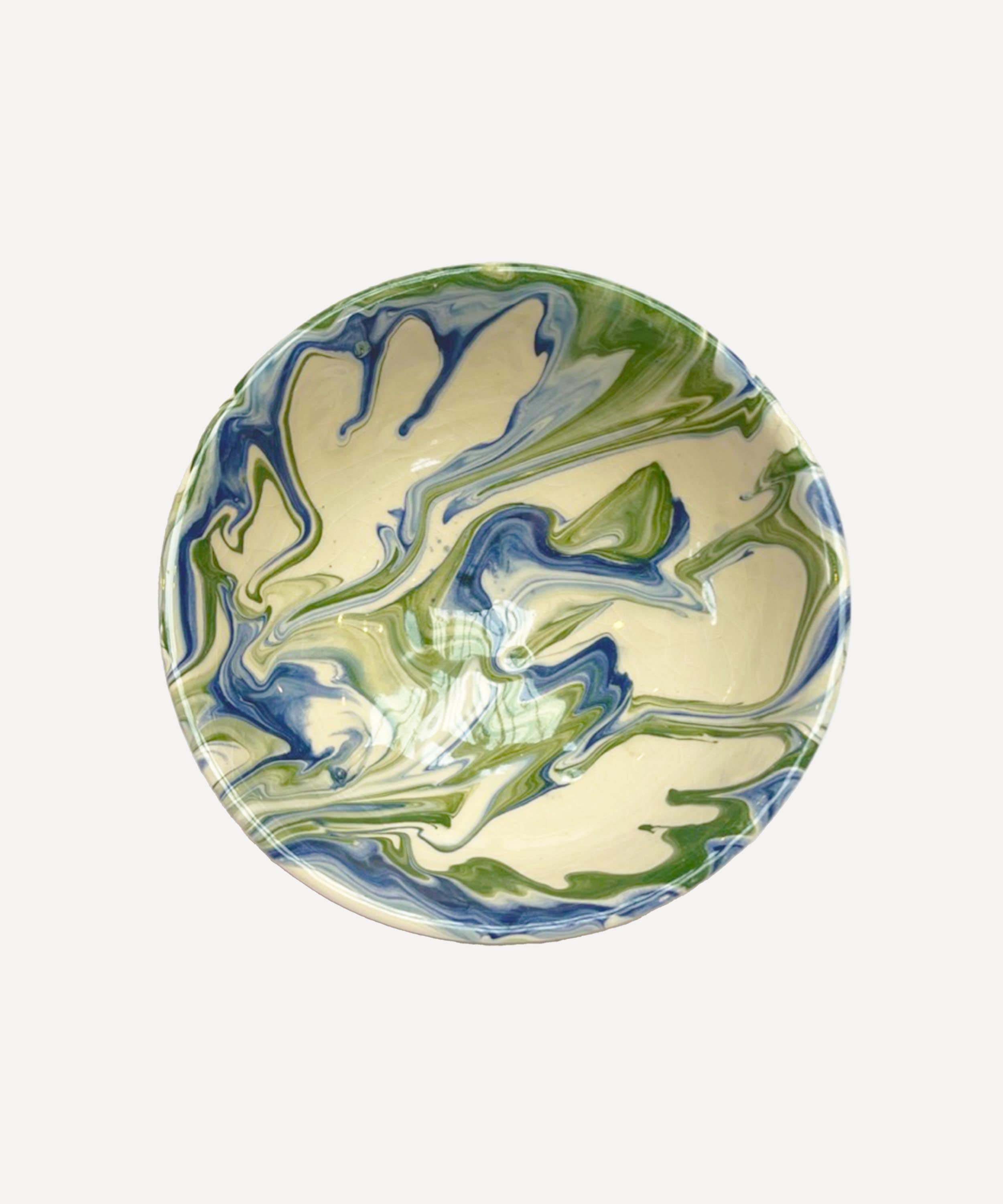 Serving Bowl, Blue Swirl