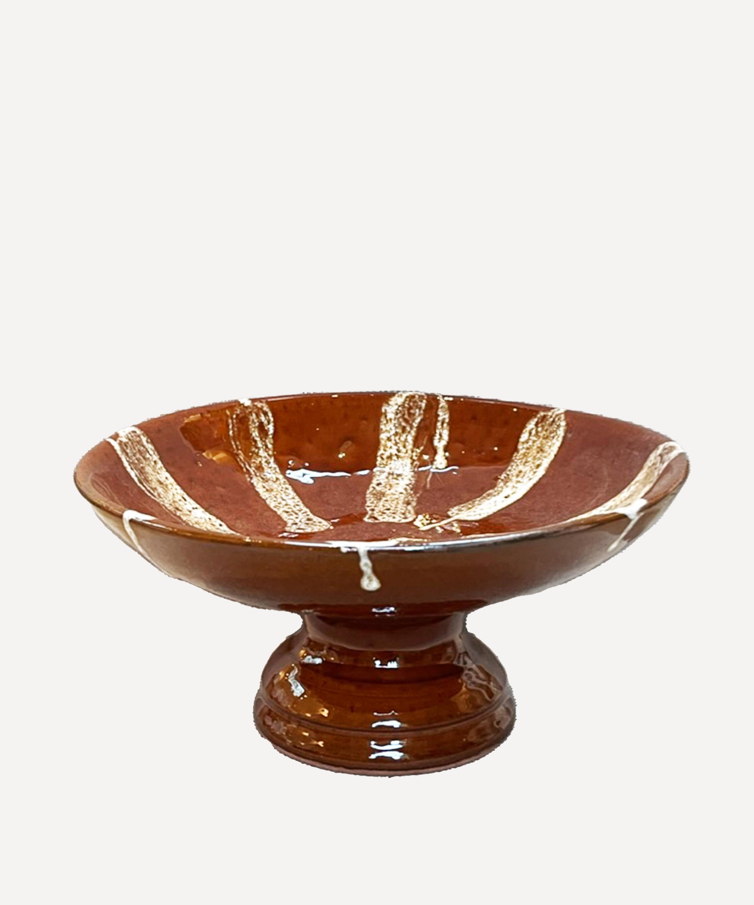 Pedestal Bowl, Terracotta 01