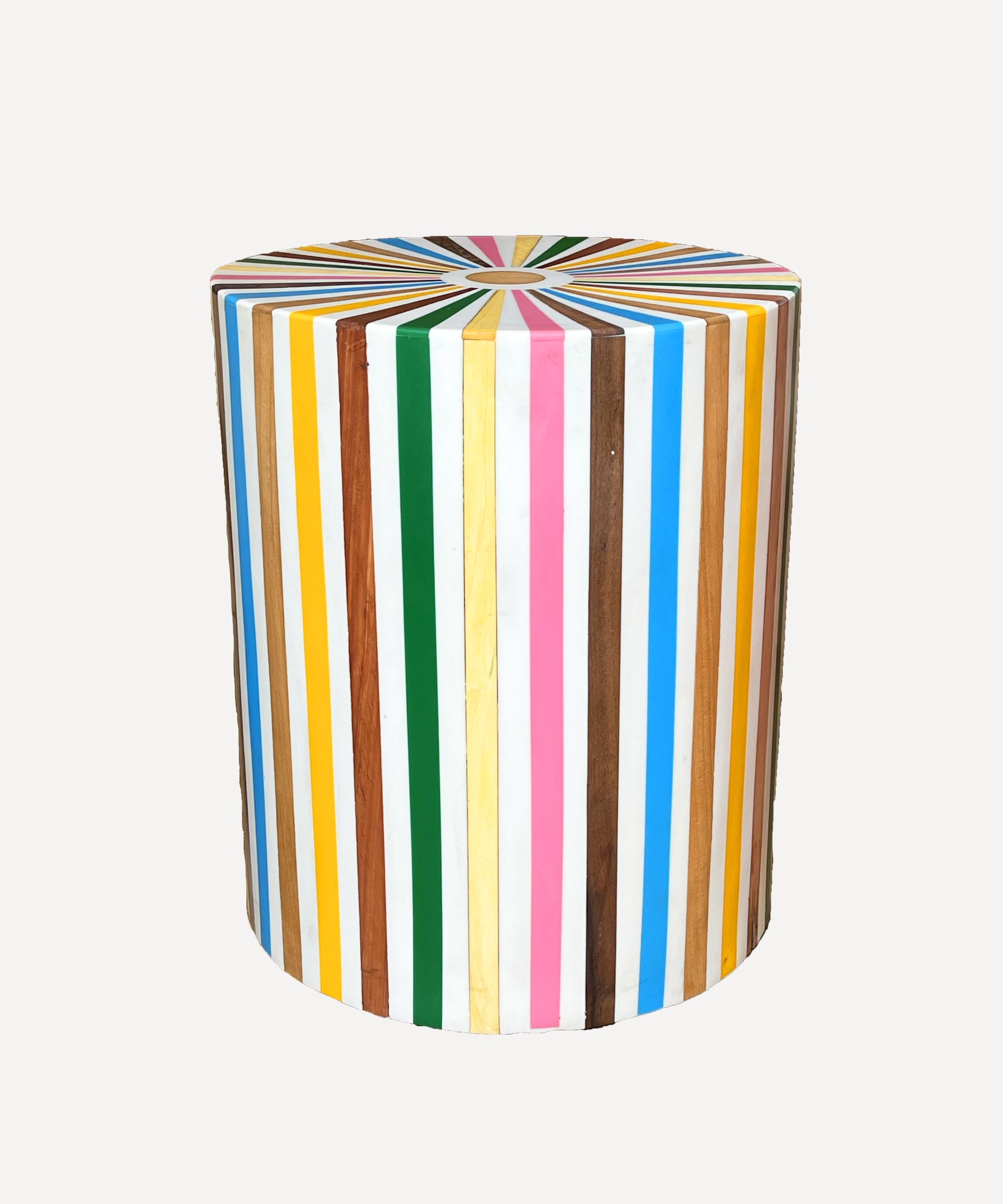 The disco side table, white multi