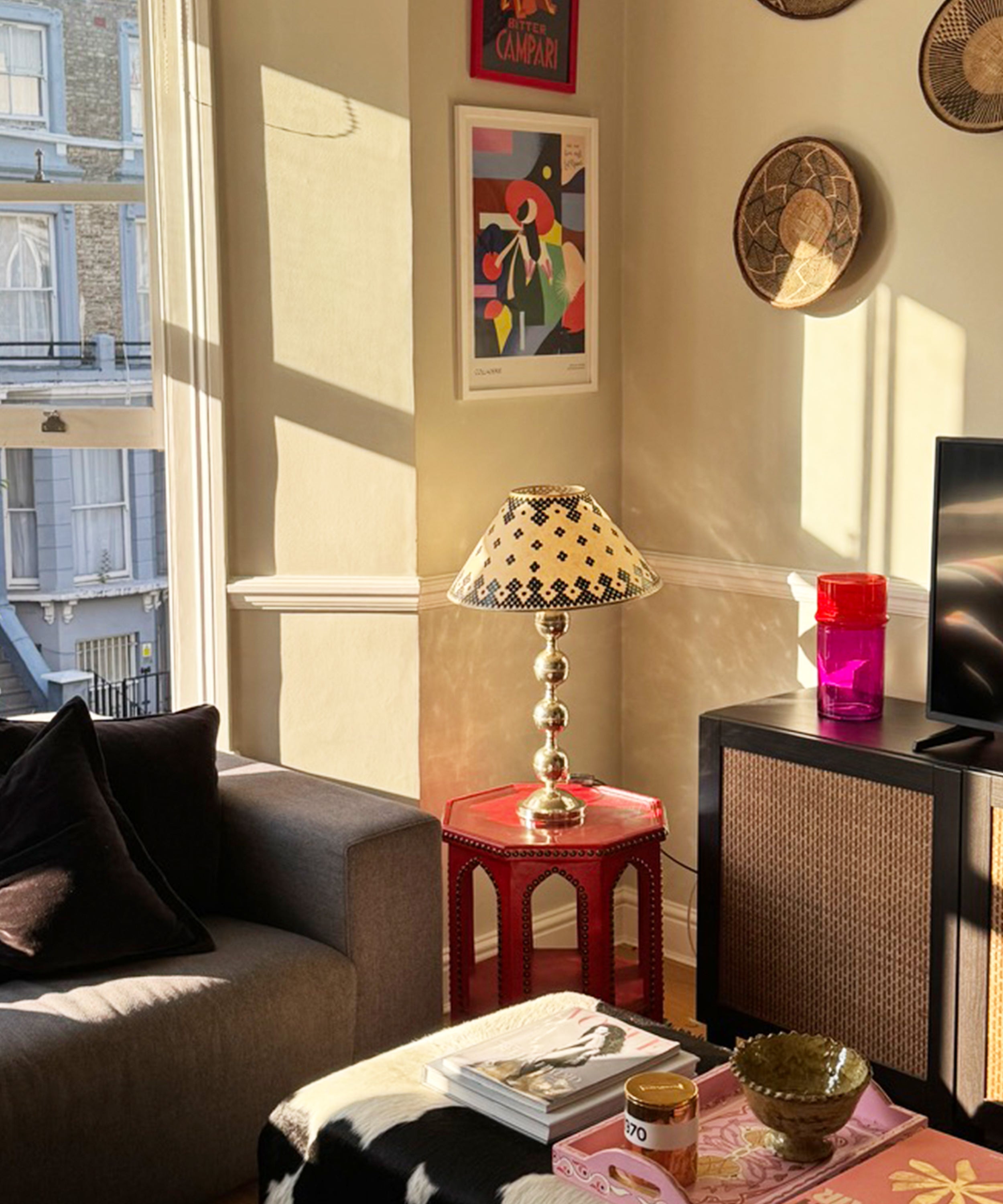 The handpainted lampshade, medium