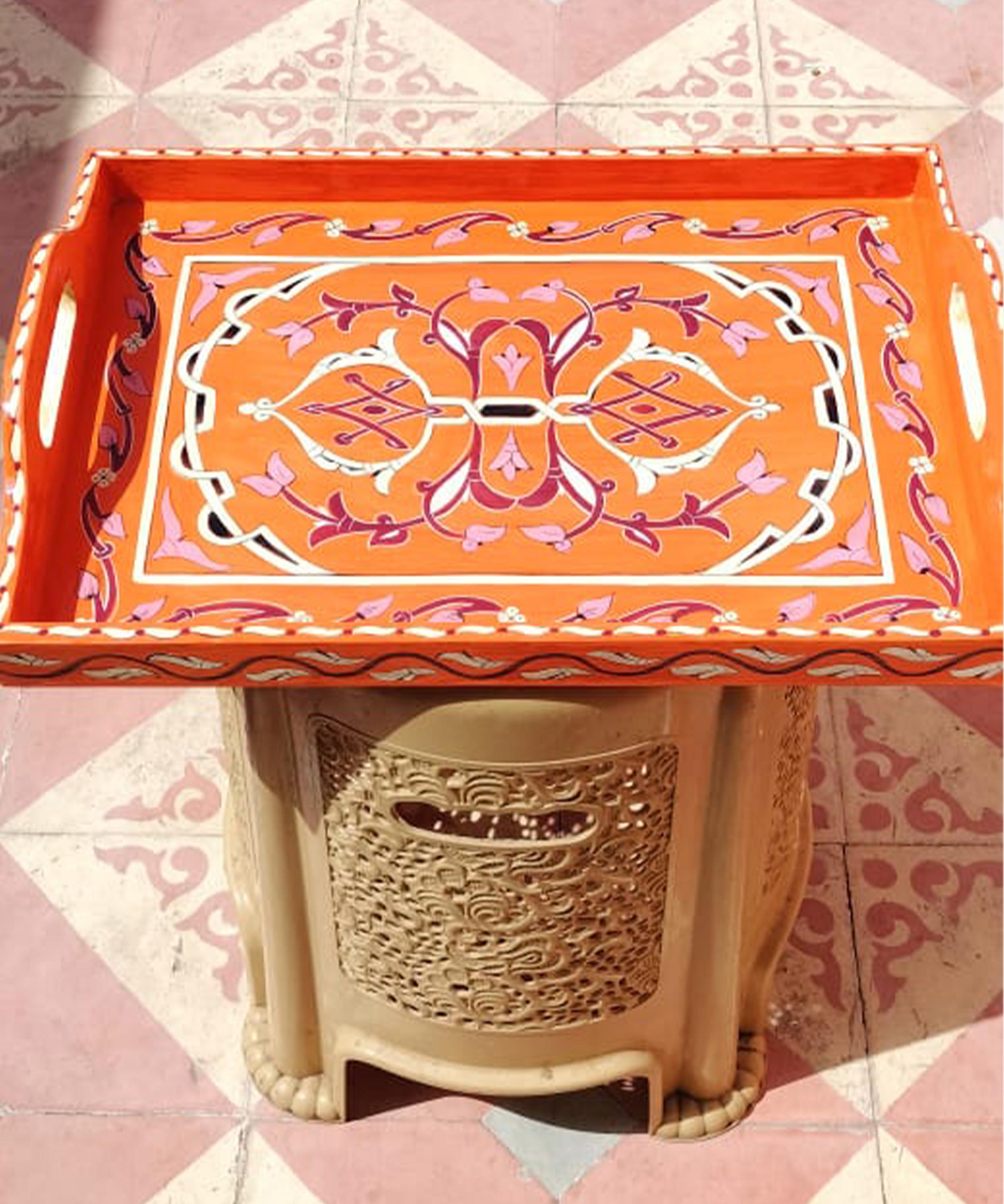 The majorelle tray, tangerine