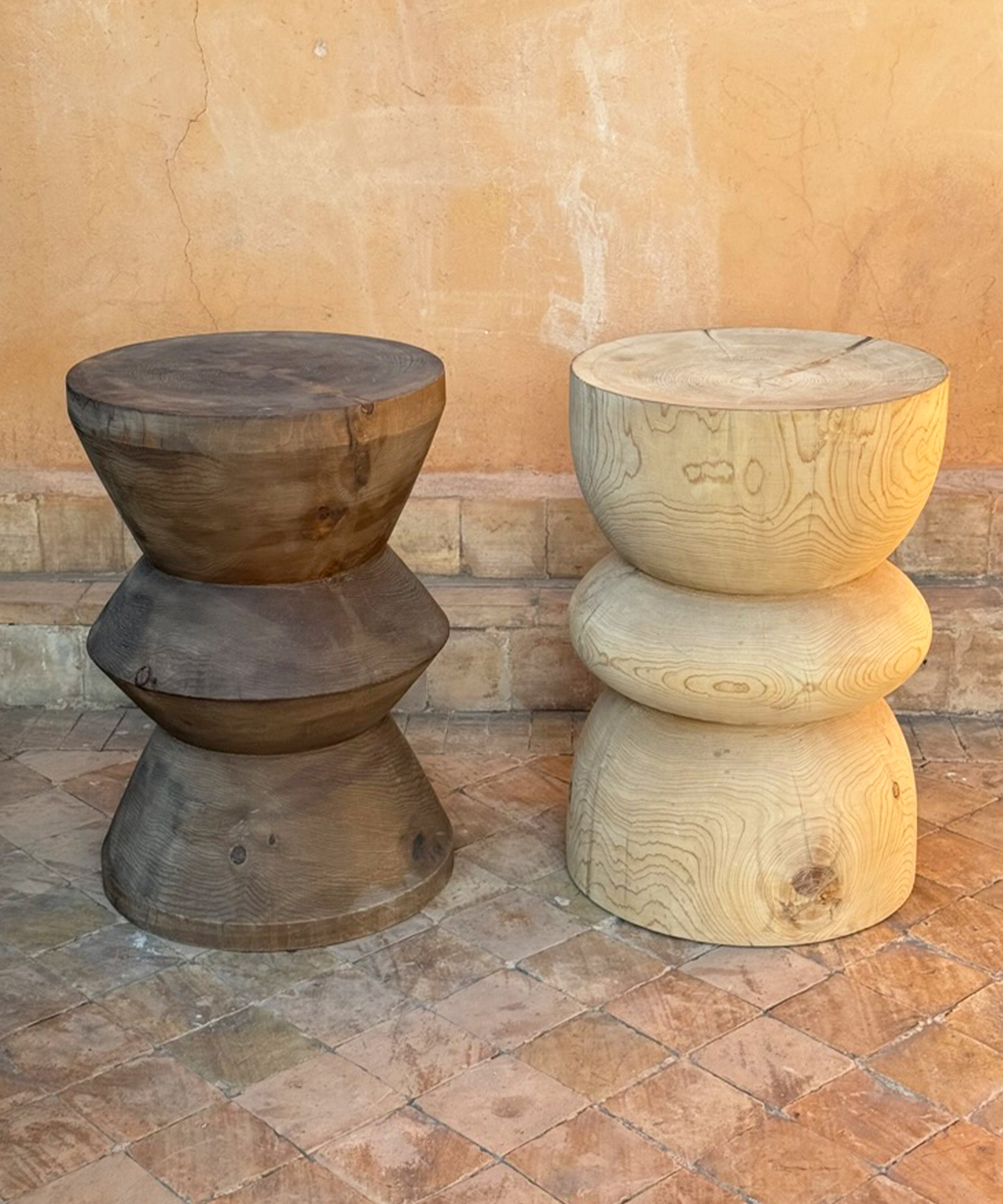 The geometric side table, walnut